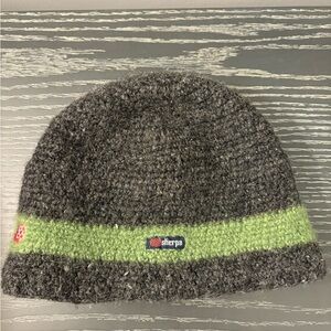 Sherpa Adventure Gear Gray and Green Beanie